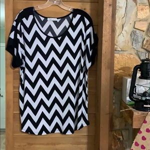 Black & White Chevron Blouse